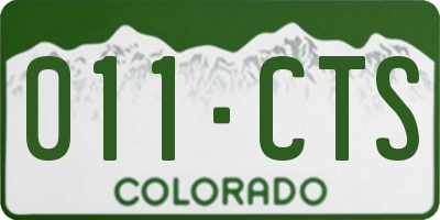 CO license plate 011CTS