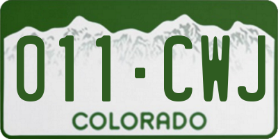CO license plate 011CWJ