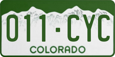 CO license plate 011CYC