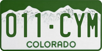 CO license plate 011CYM