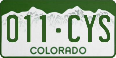 CO license plate 011CYS