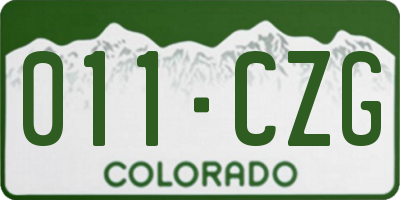 CO license plate 011CZG