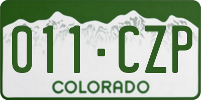CO license plate 011CZP