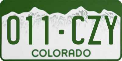 CO license plate 011CZY
