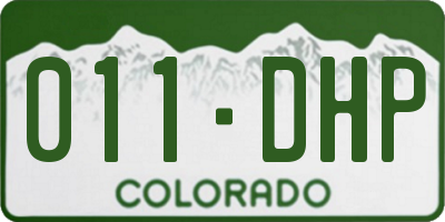 CO license plate 011DHP