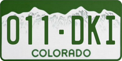 CO license plate 011DKI