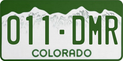 CO license plate 011DMR