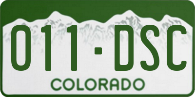 CO license plate 011DSC