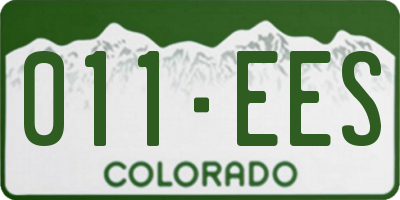 CO license plate 011EES