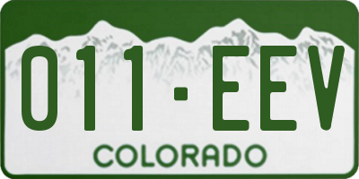 CO license plate 011EEV