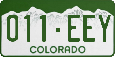 CO license plate 011EEY
