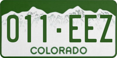 CO license plate 011EEZ