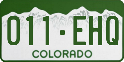 CO license plate 011EHQ