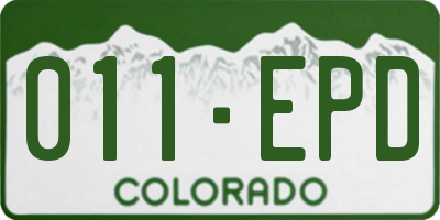 CO license plate 011EPD