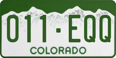 CO license plate 011EQQ