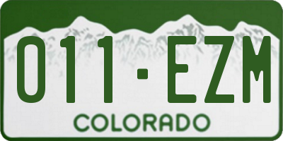 CO license plate 011EZM