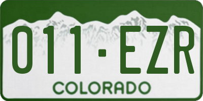 CO license plate 011EZR