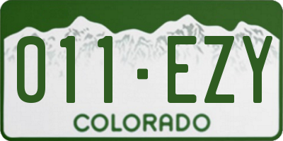 CO license plate 011EZY