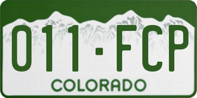 CO license plate 011FCP