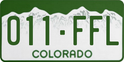CO license plate 011FFL