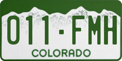 CO license plate 011FMH