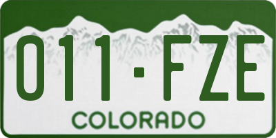 CO license plate 011FZE