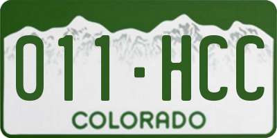 CO license plate 011HCC