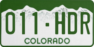CO license plate 011HDR