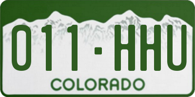 CO license plate 011HHU