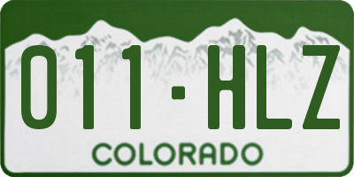 CO license plate 011HLZ
