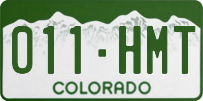 CO license plate 011HMT