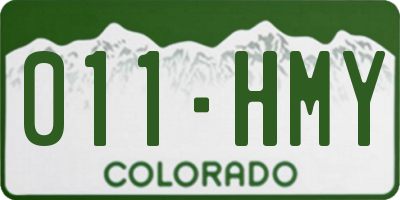 CO license plate 011HMY