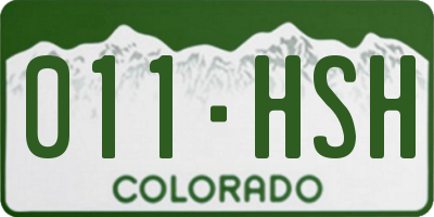 CO license plate 011HSH