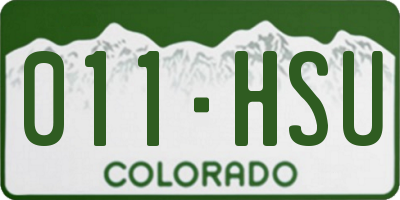 CO license plate 011HSU