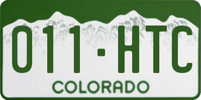 CO license plate 011HTC