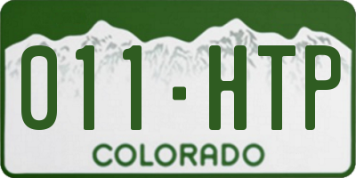 CO license plate 011HTP