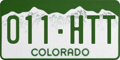 CO license plate 011HTT