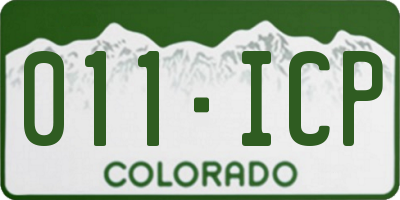 CO license plate 011ICP