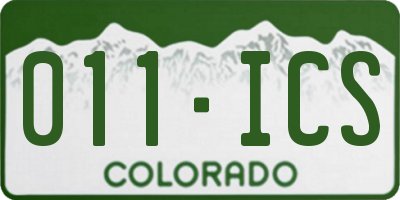 CO license plate 011ICS