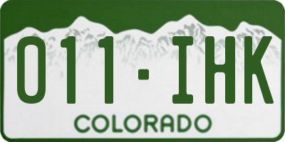 CO license plate 011IHK