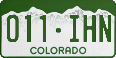 CO license plate 011IHN