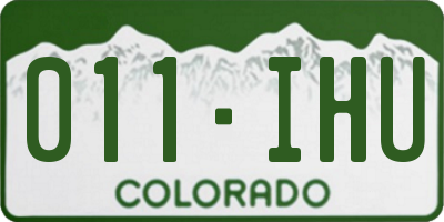 CO license plate 011IHU