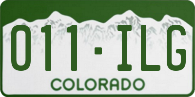 CO license plate 011ILG
