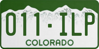 CO license plate 011ILP