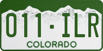 CO license plate 011ILR