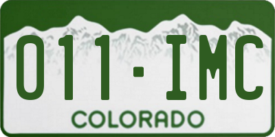 CO license plate 011IMC