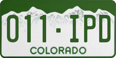 CO license plate 011IPD