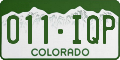 CO license plate 011IQP