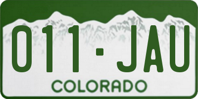 CO license plate 011JAU