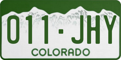CO license plate 011JHY